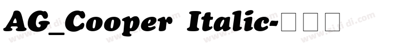 AG_Cooper Italic字体转换